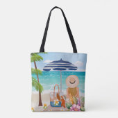 zomervakantie, luxe vakantie op het Zee Tote Bag (Achterkant)