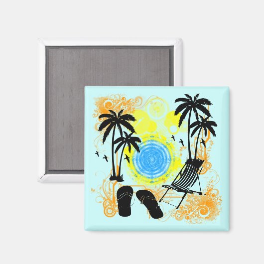 zomervakantie magneet (Voorkant / Achterkant)