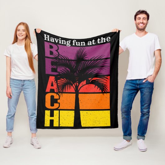 Zomervakantie met flauwte in de braadterugloop fleece deken (In situ)