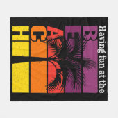 Zomervakantie met flauwte in de braadterugloop fleece deken (Voorkant (Horizontaal))