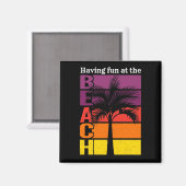 Zomervakantie met flauwte in de braadterugloop magneet (Voorkant / Achterkant)