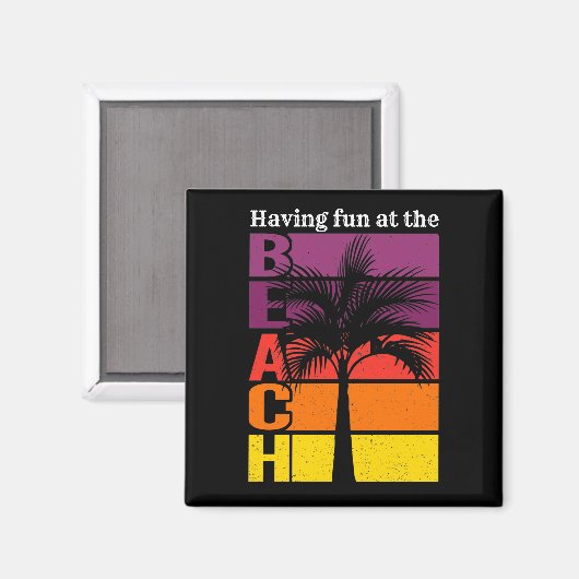 Zomervakantie met flauwte in de braadterugloop magneet (Voorkant / Achterkant)