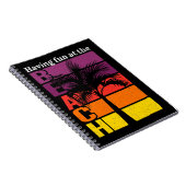 Zomervakantie met flauwte in de braadterugloop notitieboek (Rechterzijde)