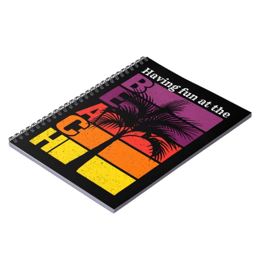 Zomervakantie met flauwte in de braadterugloop notitieboek (Linkerzijde)