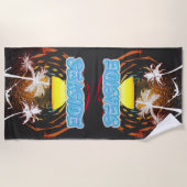 zomervakantie met het gezin strandlaken (Voorkant)