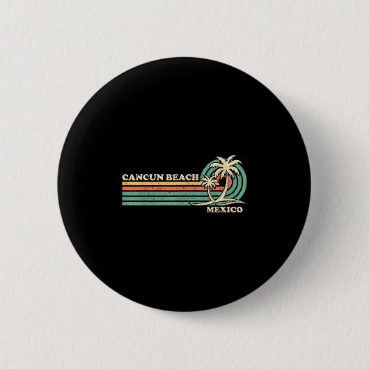  zomervakantie Mexico Cancun strand Ronde Button 5,7 Cm (Voorkant)