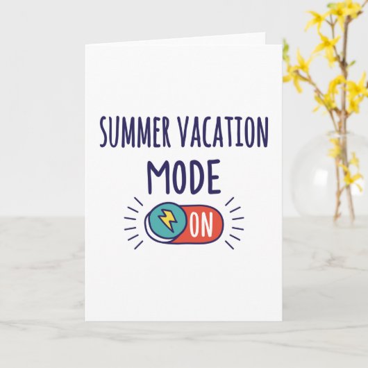 Zomervakantie modus Aan Kaart (Gele Bloem)