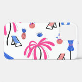 Zomervakantie: Palmbomen Ananas Patroon Case-Mate iPhone Case (Achterkant (horizontaal))