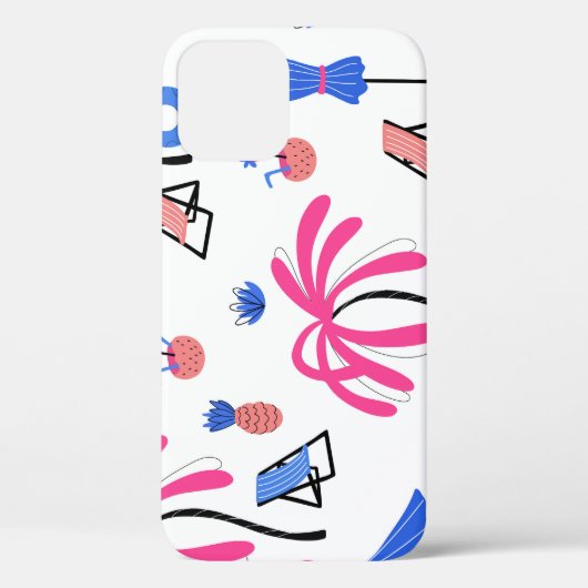 Zomervakantie: Palmbomen Ananas Patroon Case-Mate iPhone Case (Achterkant)