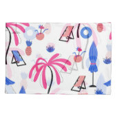 Zomervakantie: Palmbomen Ananas Patroon Kussensloop (Achterkant)