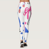 Zomervakantie: Palmbomen Ananas Patroon Leggings (Achterkant)