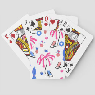 Zomervakantie: Palmbomen Ananas Patroon Pokerkaarten