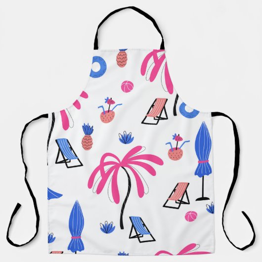 Zomervakantie: Palmbomen Ananas Patroon Schort (Voorkant)