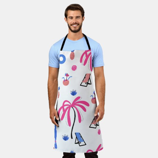 Zomervakantie: Palmbomen Ananas Patroon Schort (Gedragen)