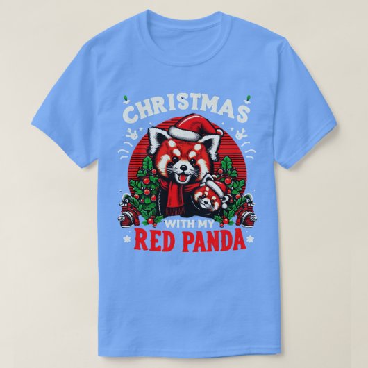 Zomervakantie panda liefhebber Grappige kerst in j T-shirt (Design voorkant)