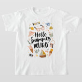 Zomervakantie Quote Kleurrijke Leuke Graphic Kinde T-shirt (Laagn)