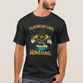 Zomervakantie Retro Mountain Montana Flathead La T-shirt (Voorkant)