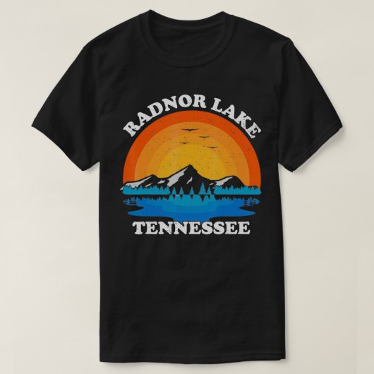 Zomervakantie Retro Sunset Tennessee Radnor Lake T-shirt (Design voorkant)