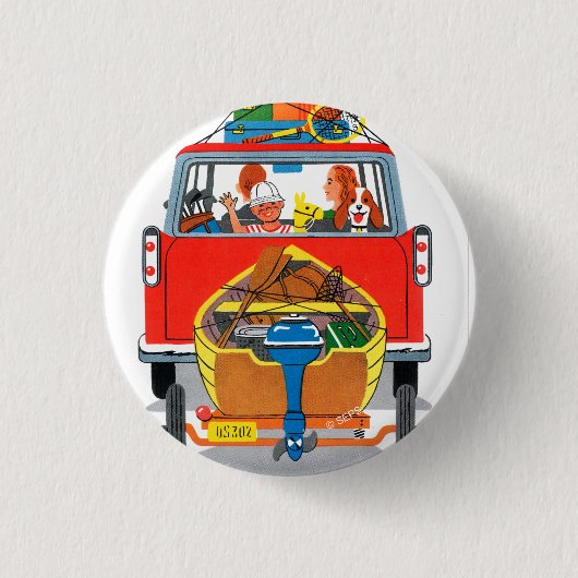 zomervakantie ronde button 3,2 cm (Voorkant)