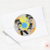 zomervakantie ronde sticker (Envelop)