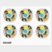 zomervakantie ronde sticker (Vel)