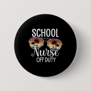 zomervakantie school einde jaar school zuster van ronde button 5,7 cm