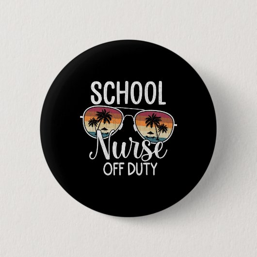 zomervakantie school einde jaar school zuster van ronde button 5,7 cm (Voorkant)