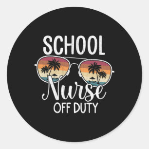 zomervakantie school einde jaar school zuster van ronde sticker