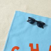 Zomervakantie Strand Chill Goose Zwemring Blauw Strandlaken (In situ)