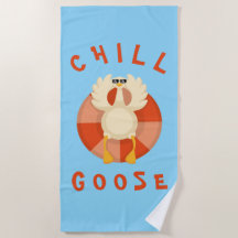 Zomervakantie Strand Chill Goose Zwemring Blauw