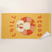 Zomervakantie Strand Chill Goose Zwemring Sinaasap Strandlaken (Voorkant)