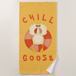 Zomervakantie Strand Chill Goose Zwemring Sinaasap Strandlaken