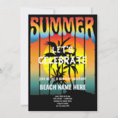 ZOMERVAKANTIE STRAND PALMBOOM ZONSONDERGANG KAART (Achterkant)