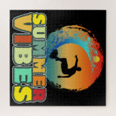 zomervakantie strand surfen surfer legpuzzel (Horizontaal)