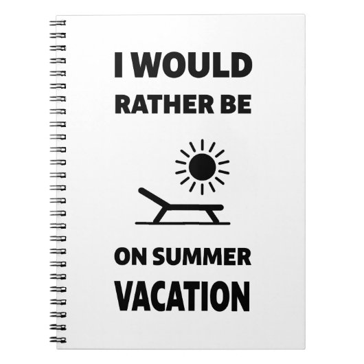 zomervakantie | Terug naar school editie Notitieboek (Voorkant)