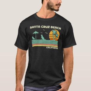 Zomervakantie Vintage Californië Santa Cruz Beach T-shirt
