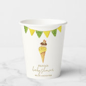 Zomervanille het Scoop Ice Cream Baby shower Papieren Bekers (Achterkant)