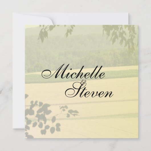 Zomervelden bruiloft-uitnodigingen kaart (Achterkant)