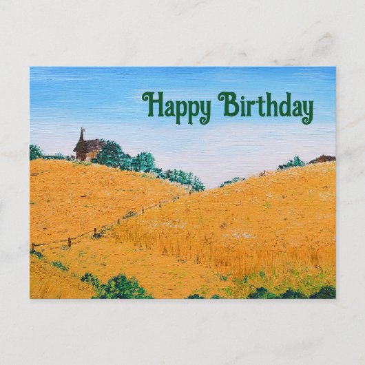 Zomervelden Feestdagenkaart (Voorkant)