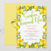 Zomerverjaardag, citroen, meisjesverjaardag kaart (Voorkant / Achterkant)