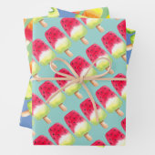 zomerverjaardag Fruit Ice pop ijsje Watermeloen Inpakpapier Vel (In situ)