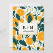 Zomerverse botanische sinaasappels Weddenschap Kaart (Achterkant)