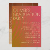 Zomervibe afstuderen parallel warme kleurlijnen kaart (Voorkant / Achterkant)