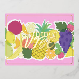 Zomervibe. folie vakantie briefkaart