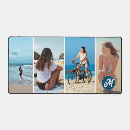 Zomervibe: Gepersonaliseerde fotocollage & monogra Bureaumat (Voorkant)