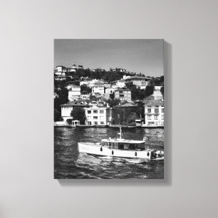 Zomervibe in Bosphorus in Istanboel Canvas Afdruk