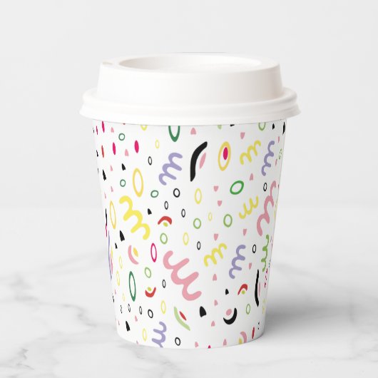 Zomervibe. Papieren Bekers (Achterkant)