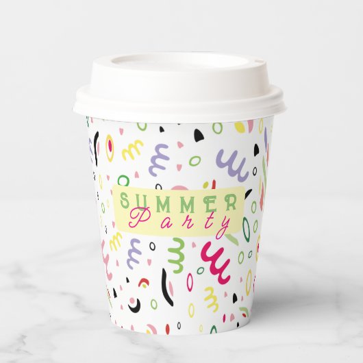 Zomervibe. Papieren Bekers (Voorkant)