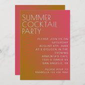 Zomervibe parallelle warme kleurlijnen kaart (Voorkant / Achterkant)