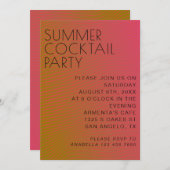 Zomervibe parallelle warme kleurlijnen kaart (Voorkant / Achterkant)